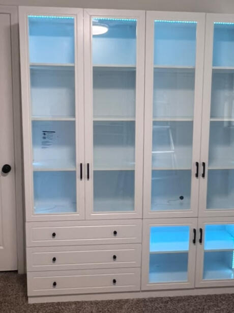 Cabinet assembly with display lighting